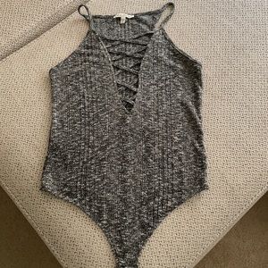 Black/White Knit Bodysuit
